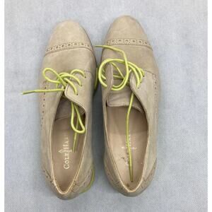 Cole Haan Gramercy Sandstone Lime Oxford Women's 6.5B Wingtip Cap Toe Shoe